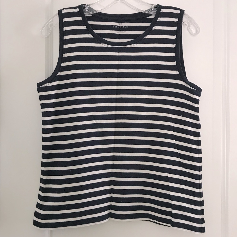 TALBOTS Sleeveless Striped Knit TOP